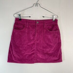 Current Elliott Pink Raspberry Corduroy Mini Skirt size 28